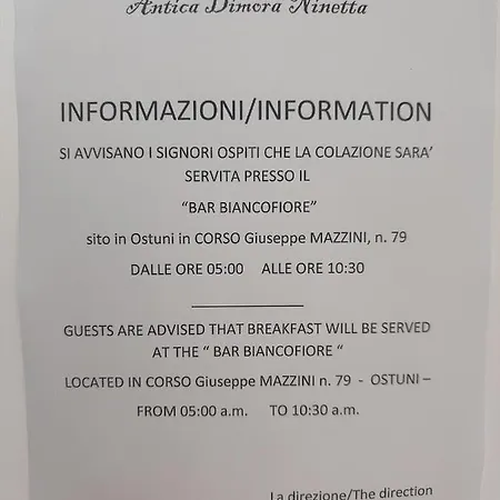 Antica Dimora Ninetta * Ostuni